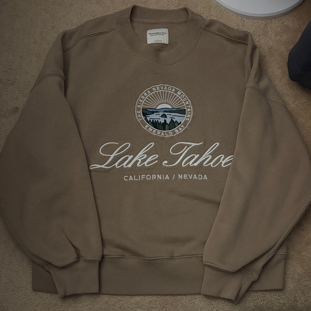 Abercrombie & Fitch Tan Crew Neck Sweater
